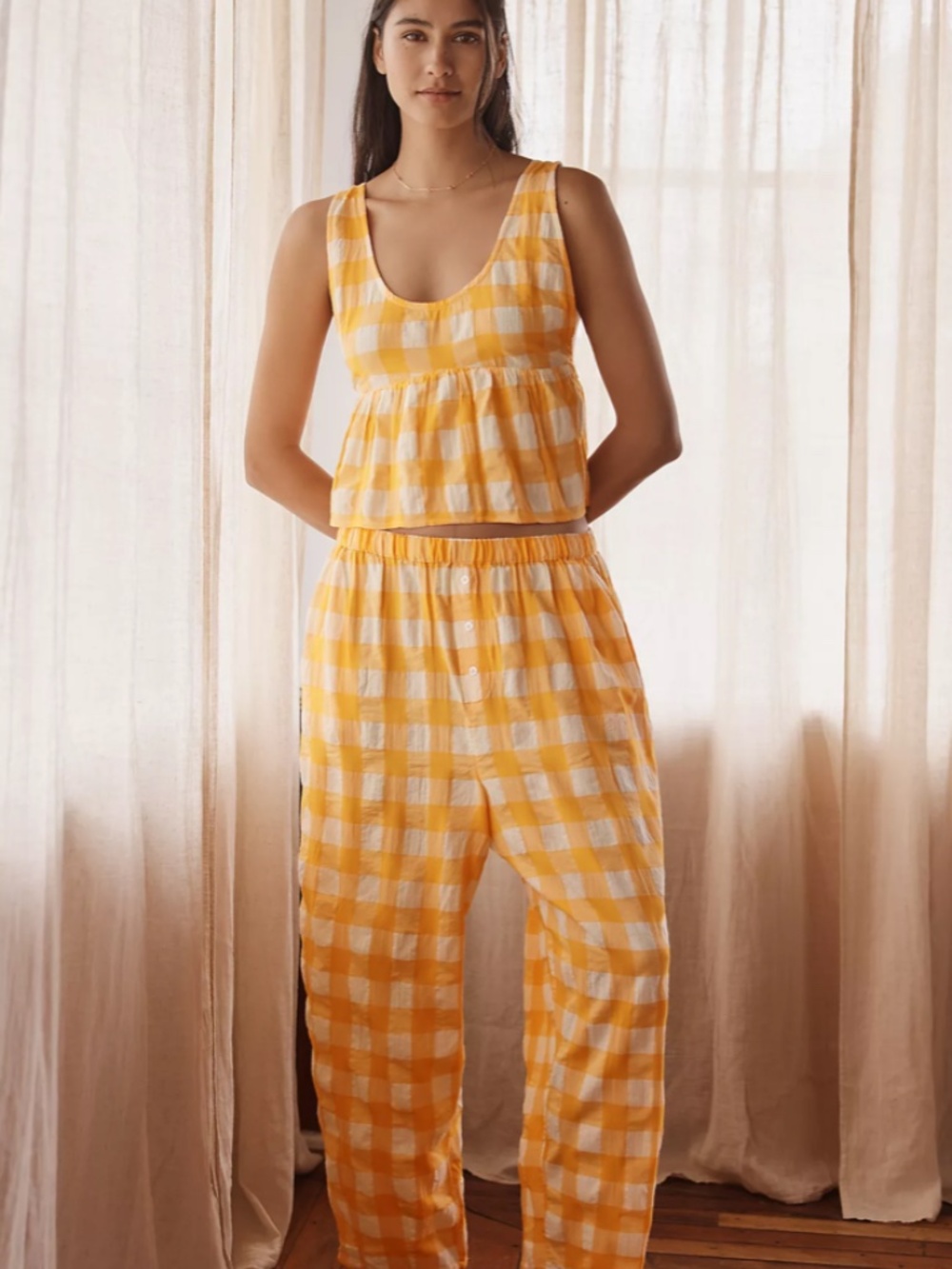 Anthropologie Apron Swing Tank Top and Matching Pull-on Pant Size S
